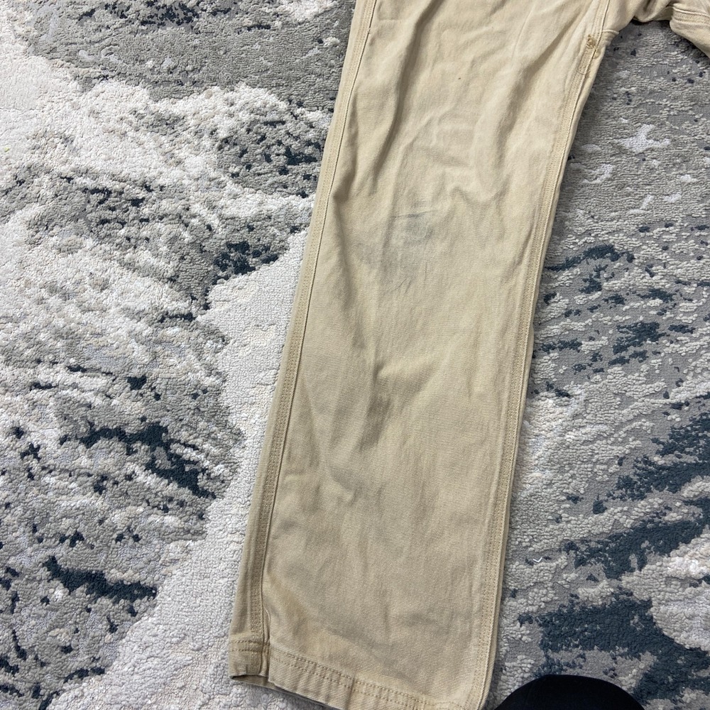 Cat Utility Pant Men 32x30 Beige Cotton Stretch Flex Waist Straight Leg Workwear - Picture 6 of 10
